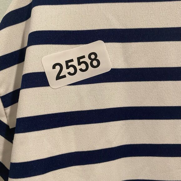 CHAPS Polo Mens Large White Striped Shirt Performance Golf Classic Preppy - Picture 11 of 11